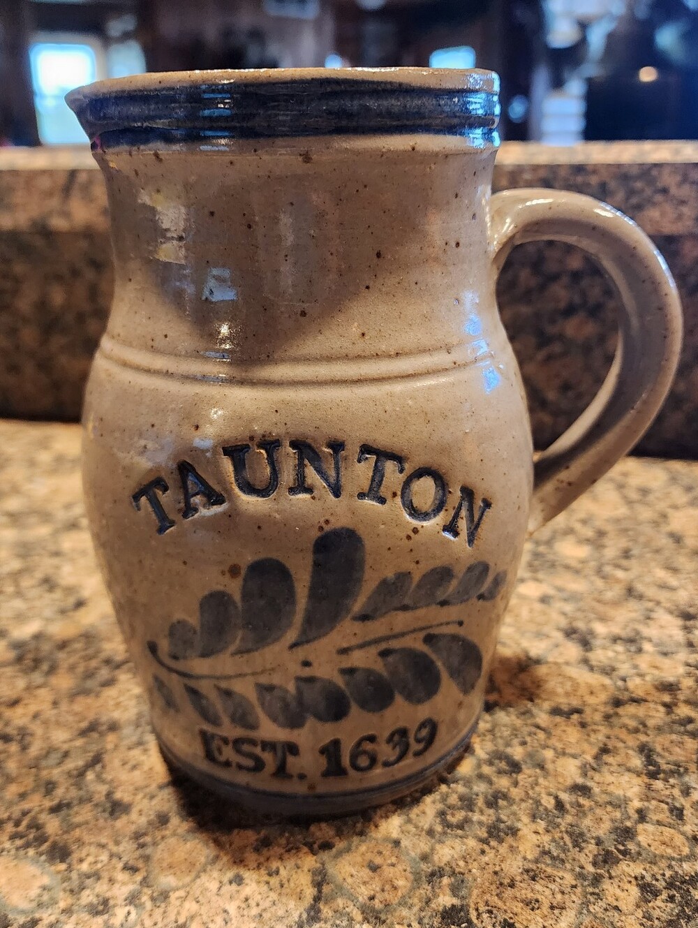 Westerwald Pottery Salt Glazed Pitcher FromTaunton, MA